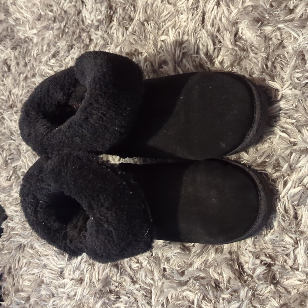 Black button boots